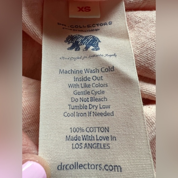 NWT Dr. Collectors Teddy Forever Hollywood T crystal pink sz XS oversized Cali - Picture 5 of 11